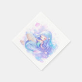 マーメイドプリンセスベビーシャワーチャーム スタンダードカクテルナプキン (角)