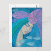 マーメイドプリンセス、ウォーターファンタジースレ絵画アル ポストカード (正面/裏面)