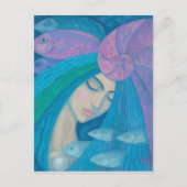 マーメイドプリンセス、ウォーターファンタジースレ絵画アル ポストカード (正面)