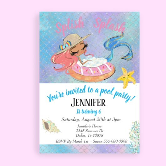 マーメイドプールバースデーパーティバジェットレインボー