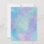 マーメイドプールバースデーパーティバジェットレインボー 招待状 (裏面)