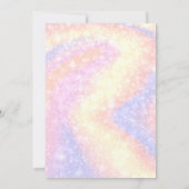 マーメイドプール海パーティーピンクの誕生日ブライト 招待状 (裏面)