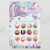 マーメイドベビーまたはビールベリーベビーシャワーゲーム (正面/裏面)