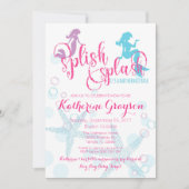 マーメイドベビーガールベビーシャワー招待状 招待状 (正面)