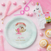マーメイドベビークラムシェルティアラパールピンク金ゴールド ペーパープレート (パーティー)