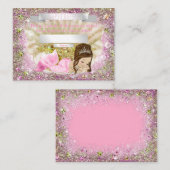 マーメイドベビーシャワーおむつラッフルチケット エンクロージャーカード (正面/裏面)