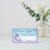 マーメイドベビーシャワーおむつラッフルチケット エンクロージャーカード (スタンド正面)