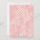 マーメイドベビーシャワーコーラルとティール（緑がかった色） 招待状 (裏面)