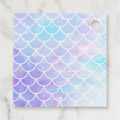 マーメイドベビーシャワースクエアメッセージカード フェイバータグ (裏面)