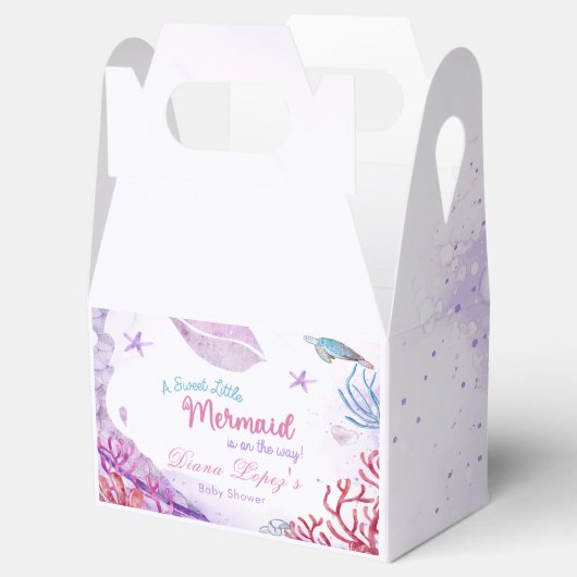 マーメイドベビーシャワーパーティー甘い小さなマーメイド フェイバーボックス (オープン)