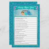 マーメイドベビーシャワー子供部屋ライムゲーム#130 (正面/裏面)