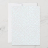 マーメイドベビーシャワー招待状ラベンダーとティール（緑がかった色） 招待状 (裏面)