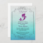 マーメイドベビーシャワー招待状 招待状 (正面/裏面)