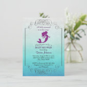 マーメイドベビーシャワー招待状 招待状 (スタンド正面)
