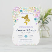 マーメイドベビーシャワー招待状 招待状 (スタンド正面)