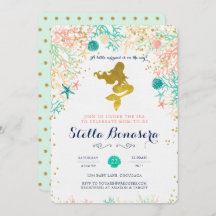 マーメイドベビーシャワー招待状