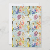 マーメイドベビーシャワー海アンダーシーガール 招待状 (裏面)