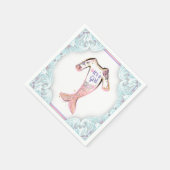 マーメイドベビーシャワー紙ナプキンス スタンダードカクテルナプキン (角)