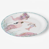 マーメイドベビーシャワー紙プレート ペーパープレート (アングル)