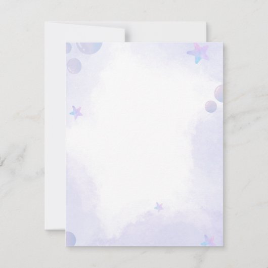 マーメイドベビートリビアゲーム赤ちゃんシャワーゲームカード 招待状 (裏面)