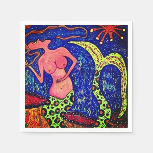 マーメイドペーパーナプキン スタンダードカクテルナプキン (正面)