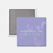 マーメイドボタンマグネット – ノーフォークVA座標 マグネット (正面/裏面)