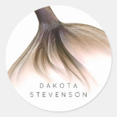 マーメイドポッシュテール |ダスティテラコッタピーチカスタム ラウンドシール (正面)