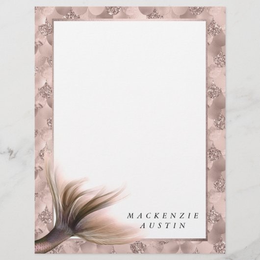 マーメイドポッシュテール |ダスティテラコッタピーチ紙 (正面)