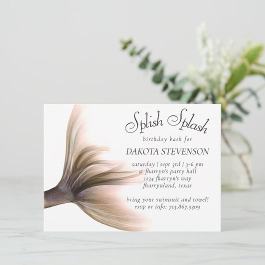 マーメイドポーシュ |ほこりっぽいテラコッタスプラッシュ 招待状 (スタンド正面)