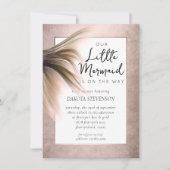マーメイドポーシュ |ほこりっぽいテラコッタ小さな赤ちゃんシャワー 招待状 (正面)