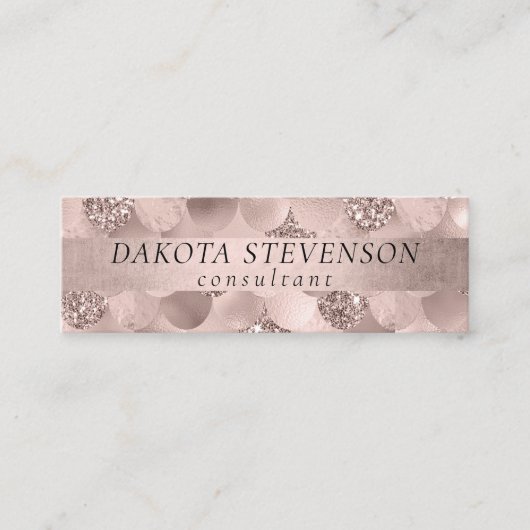 マーメイドポーズスケール |ダスティテラコッタピーチシェン スキニー名刺 (正面)