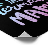 マーメイドマおもしろいマ女性母ママ家族 ポスター (角)