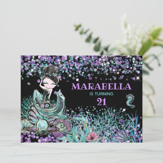 *~*マーメイドマジカルザシーズ21誕生日 招待状 (スタンド正面)