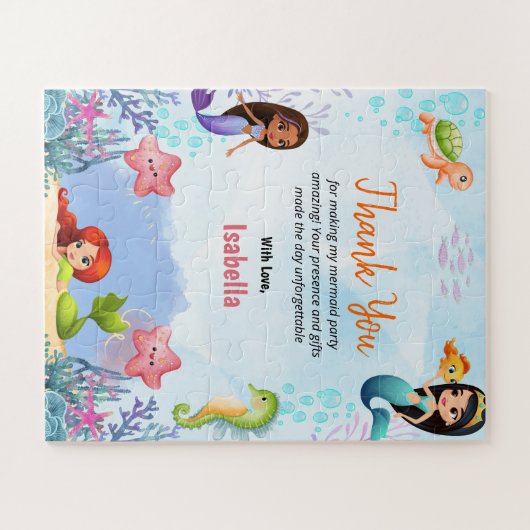マーメイドマジカルシー誕生日ガールサンキューファイブ ジグソーパズル (横)