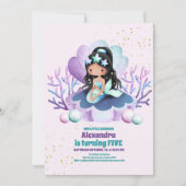 マーメイドマジカルバースデーパーティー 招待状 (正面)