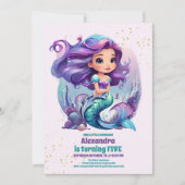 マーメイドマジカルバースデーパーティー 招待状 (正面)