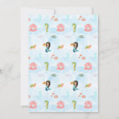 マーメイドマジカル誕生日ガールサンキューフラットカード サンキューカード (裏面)