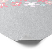 マーメイドママとベビーガールブロンドのマーメイドフローラ ポスター (角)