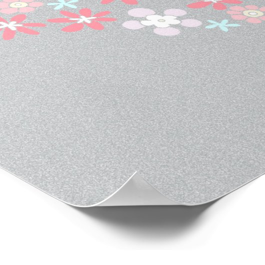 マーメイドママとベビーガールブロンドのマーメイドフローラ ポスター (角)