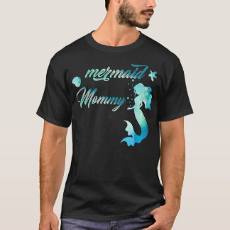 マーメイドママ誕生日ママパーティーママ Tシャツ