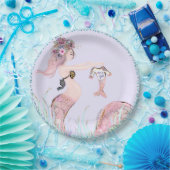 マーメイドママ ベビーシャワー ペーパープレート (パーティー)