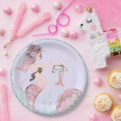 マーメイドママ ベビーシャワー ペーパープレート (パーティー)