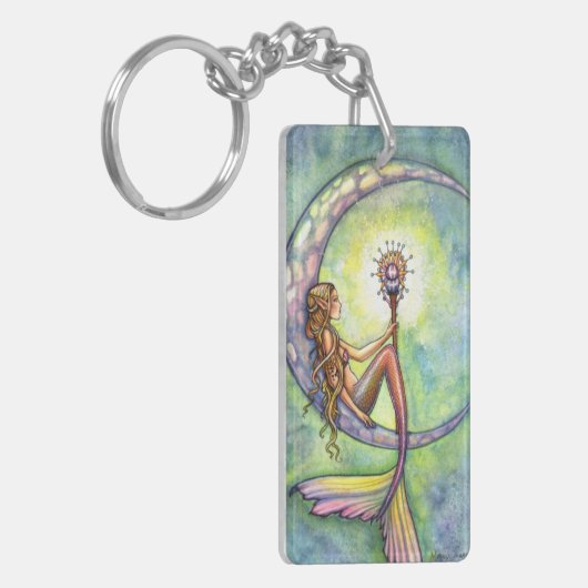 マーメイドムーンウォーター色マーメイドモリー・ハリソン・アート キーホルダー (正面左)