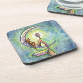 マーメイドムーンウォーター色マーメイドモリー・ハリソン・アート コースター (左側)