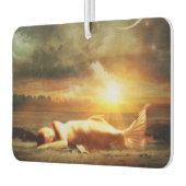 マーメイドムーンビーチと海金ゴールド茶色 カーエアーフレッシュナー (左)