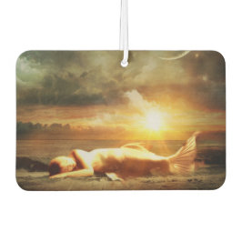 マーメイドムーンビーチと海金ゴールド茶色 カーエアーフレッシュナー