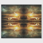 マーメイドムーンビーチと海 ラッピングペーパー (フラット)