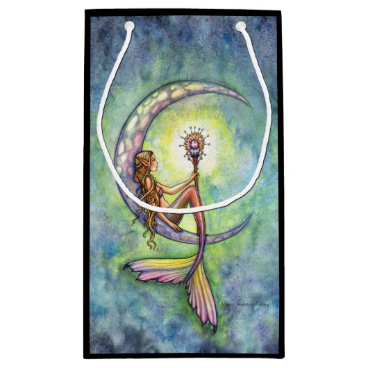 マーメイドムーンファンタジーアート スモールペーパーバッグ (裏面)