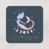 マーメイドムーンフレーズnavy star night スクエア名刺 (正面)