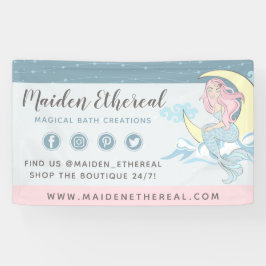 マーメイドムーン&スターズミスティカルピンクヘアシーサイレン 横断幕